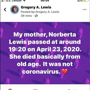My mom passed.